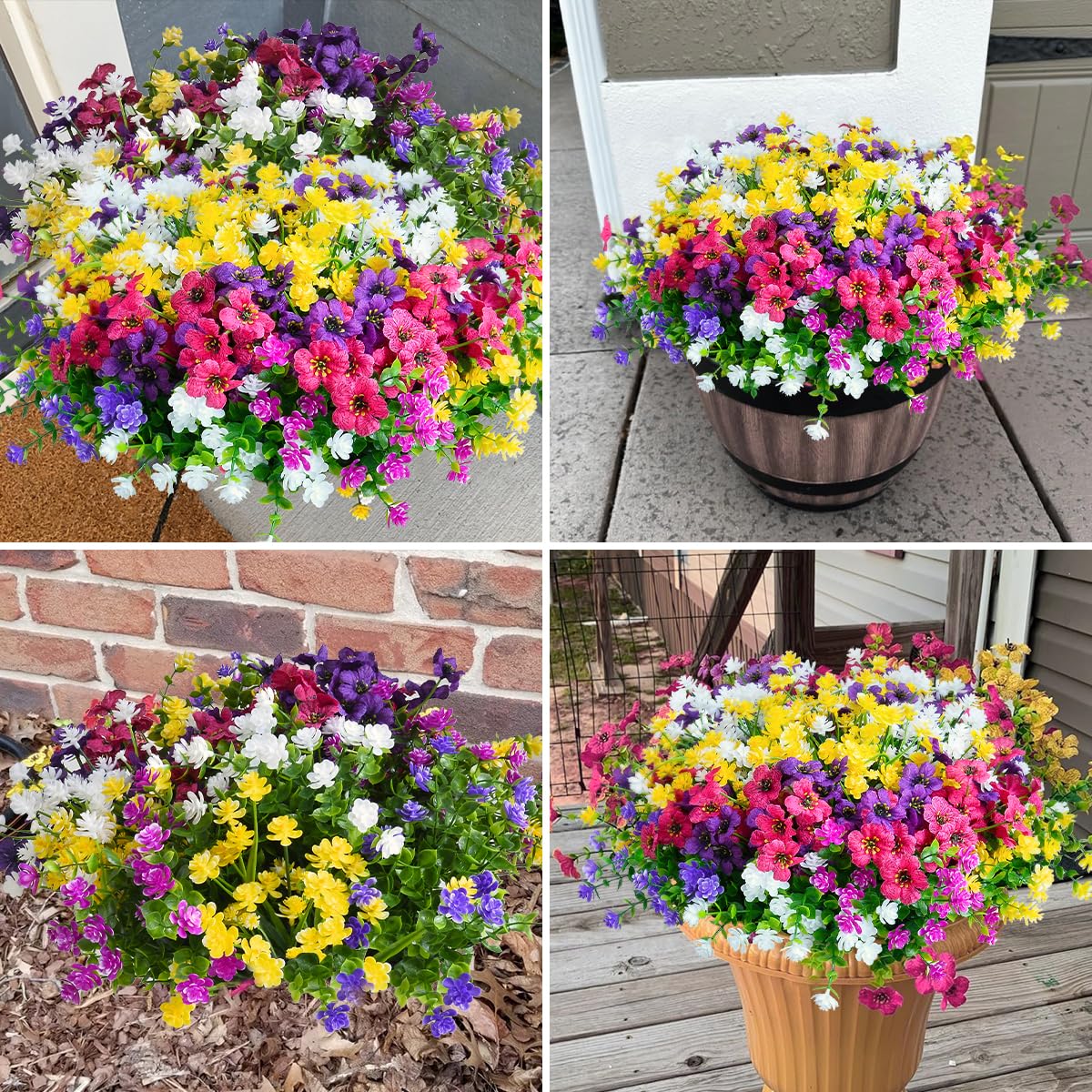 Amazon.com: ArtBloom 20 Bundles Artificial Flowers UV Resistant No